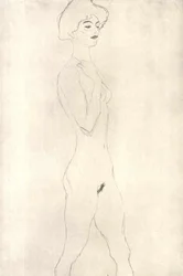 Femme marchant avec lèvres rouges